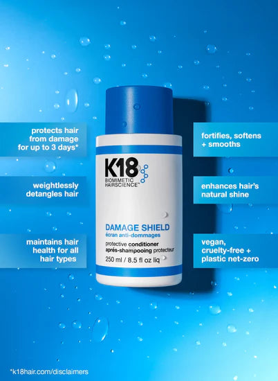 K18 Damage Shield Hair Repair Conditioner 250ml - Restores & Strengthens Damaged Hair for Salon-Quality Results at Home - Perfect for Color-Treated, Bleached, or Heat-Damaged Hair