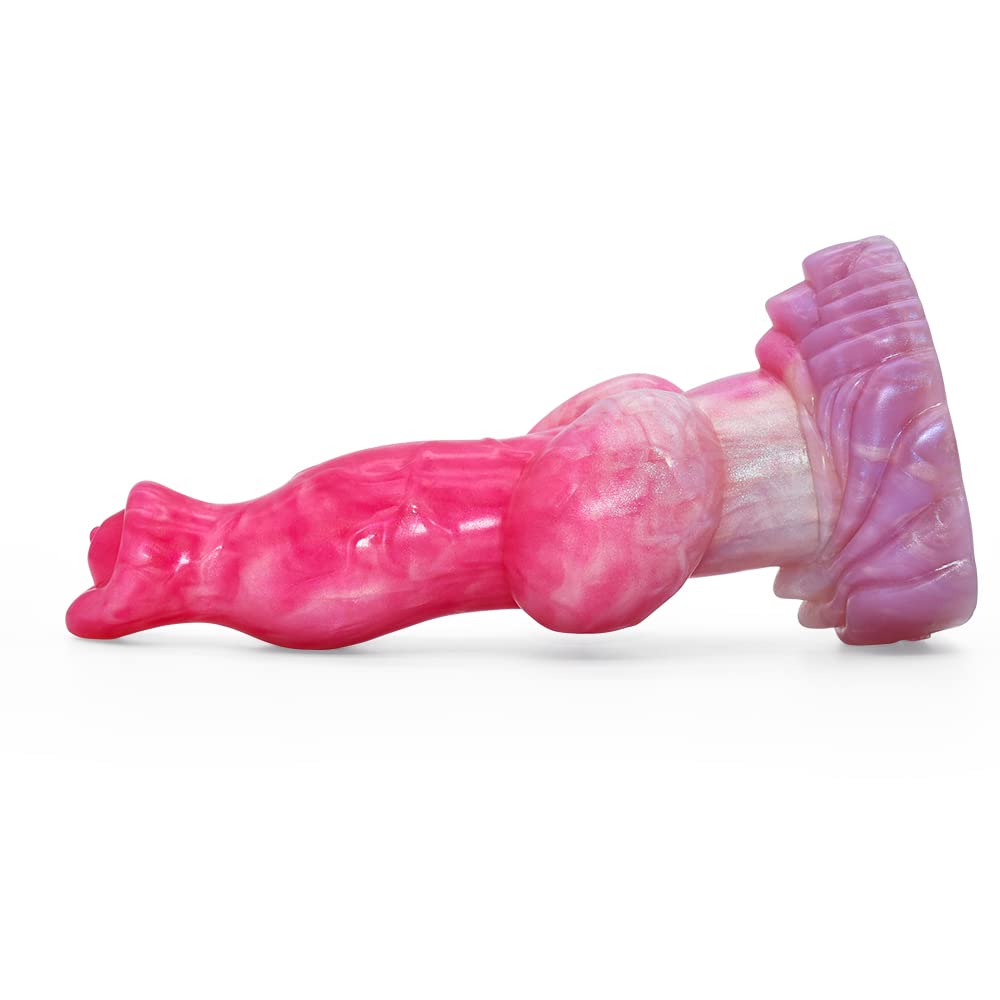 Premium Liquid Silicone Alien/Fido Dildo with Strong Suction Cup - Realistic BeHorny Sex Toy for Adults | Perfect for Solo Play, Couples & BDSM Scenes