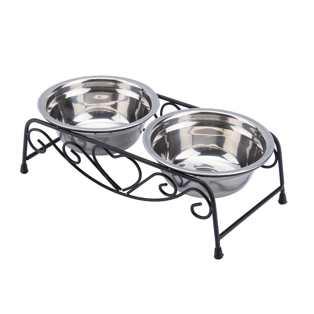 Pet Double Bowl - Easy Clean & Install for Cats & Dogs at Home