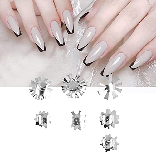 Professional Stainless Steel Nail Art Manicure Edge Trimmer - Easy French Smile Line Cutter for Nail Salons, SPA, Schools & Home Use (A-G Silver) | Perfect for DIY Nail Designs & Professional Manicures