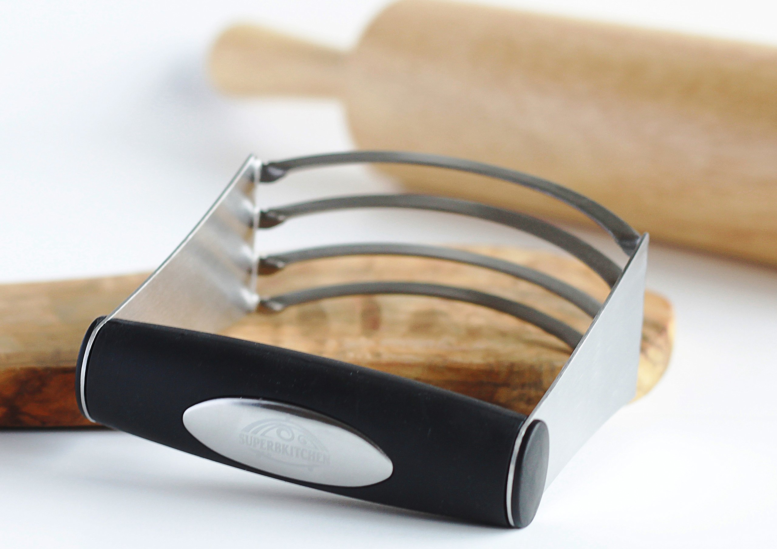 Professional Stainless Steel Dough Blender - Heavy Duty Pastry Cutter for Pie Crust, Cookies & Baking | Perfect for Thanksgiving, Christmas & Holiday Desserts
