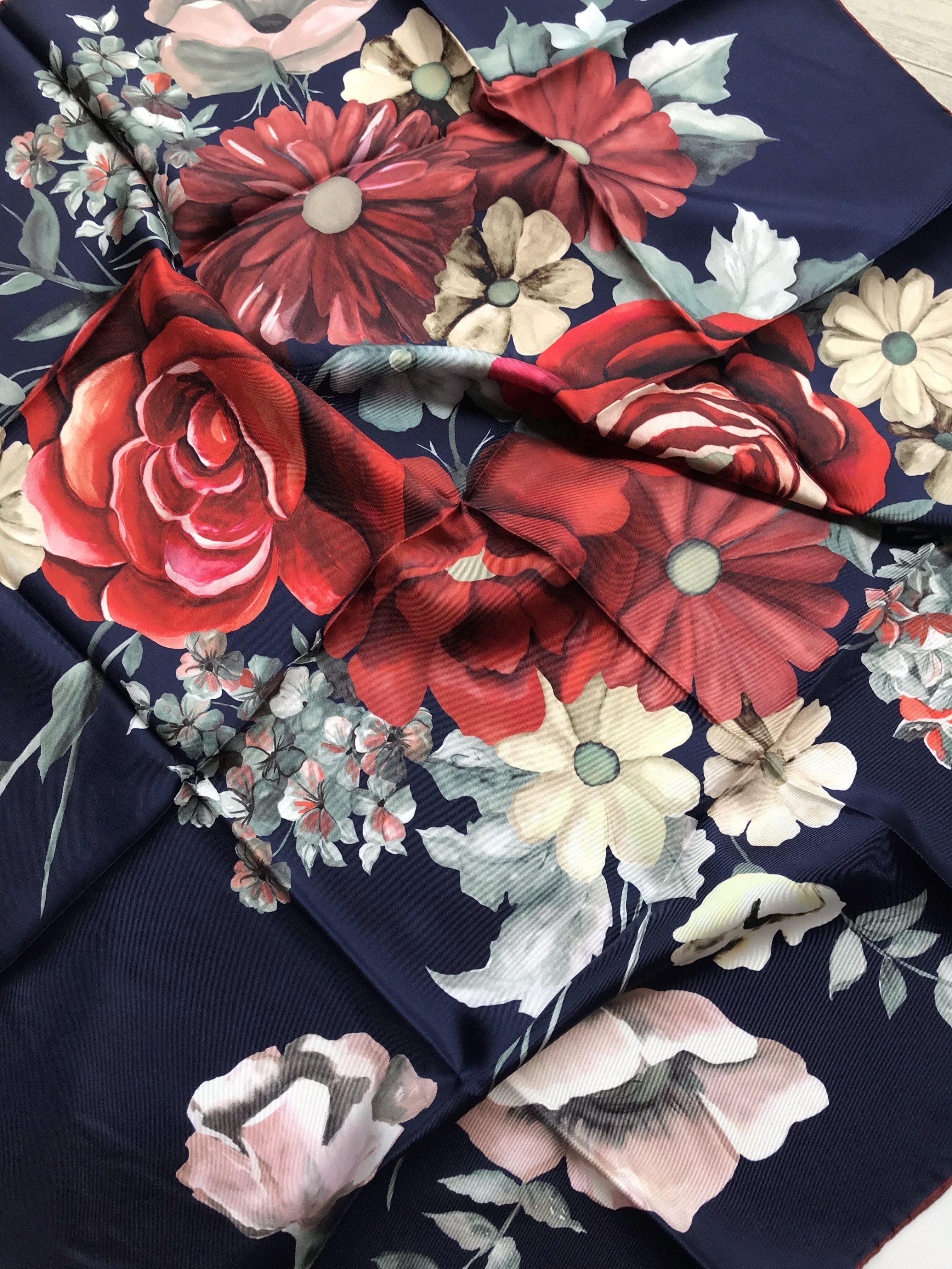 Premium Armine Alchemilla Turkish Silk Twill Hijab Scarf No.3 - Soft Breathable Modest Head Covering for Women, Perfect for Daily Wear, Prayer & Special Occasions