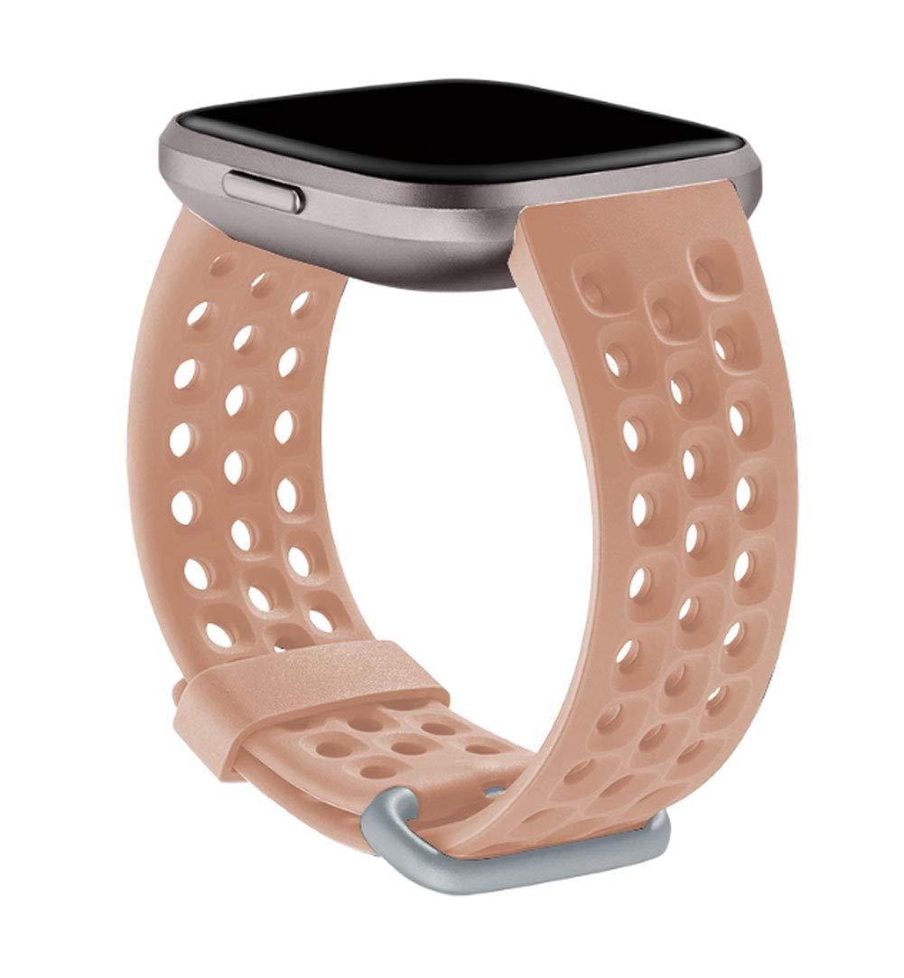Breathable Sport Bands Compatible with Fitbit Versa 2/Versa/Versa Lite - Replacement Wristbands for Women & Men (Small/Large) - Perfect for Running, Gym Workouts & Daily Fitness Tracking