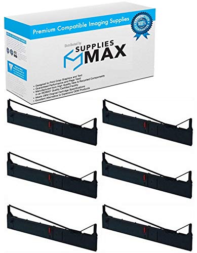 Compatible Replacement Ribbon Cartridge for General T520D-US Black Printer (6-Pack) - Works with 8766 Model - Ideal for Office, Retail, and Shipping Label Printing