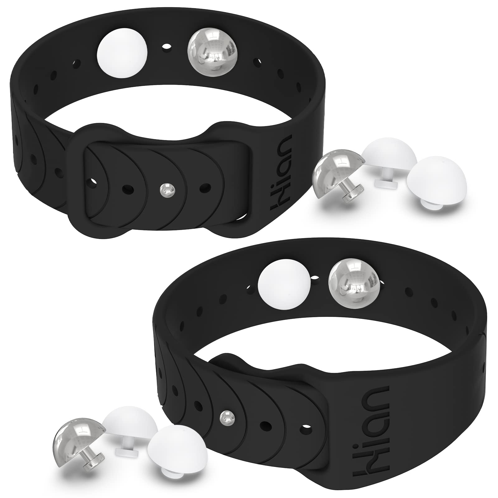 Motion Sickness Bands for Adults & Kids - Adjustable Acupressure Wristbands for Nausea Relief, Headaches, Morning Sickness, Travel & Pregnancy - Natural Remedy for Motion, Car & Sea Sickness (1 Pair Black) - Perfect for Road Trips, Cruises & Air Travel