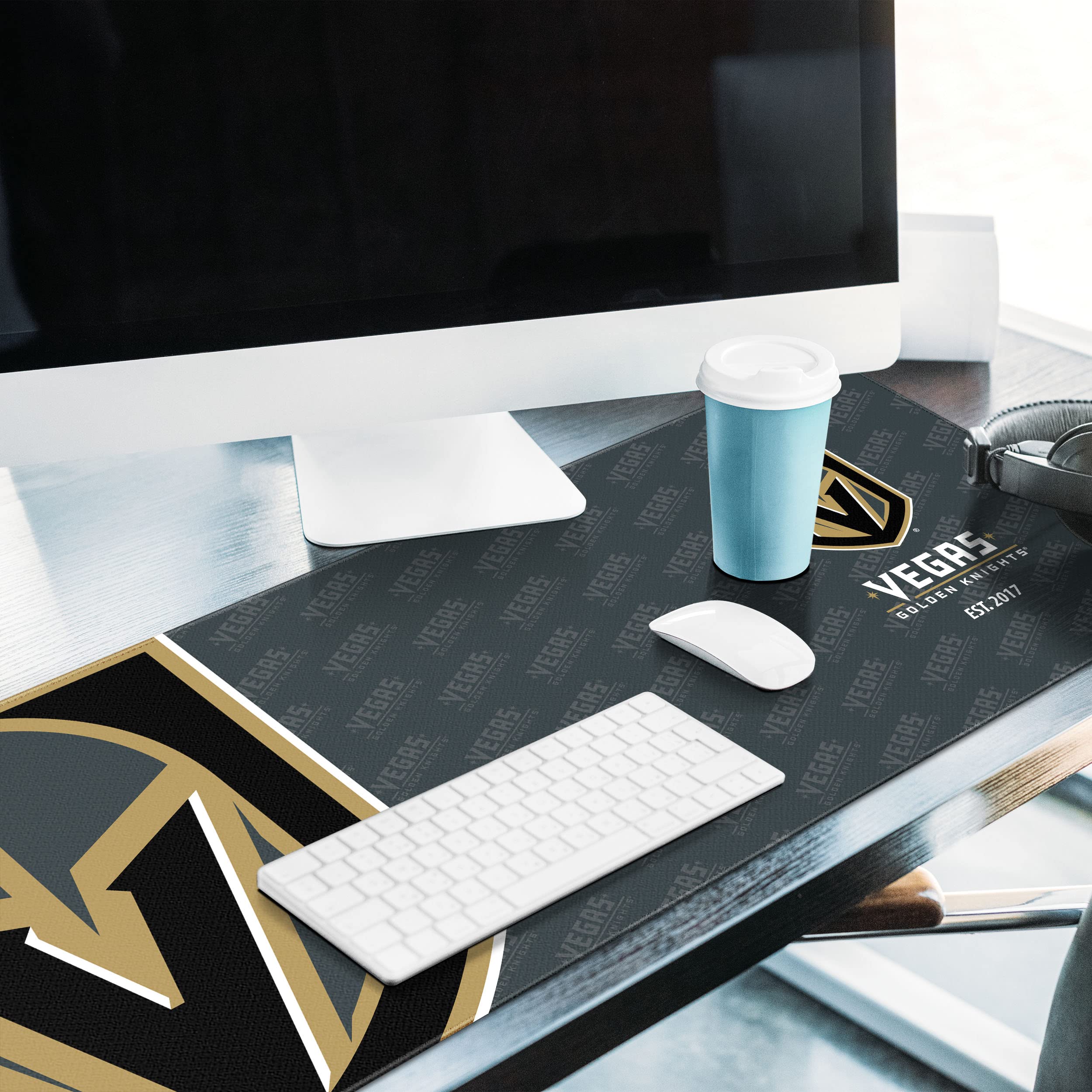 YouTheFan NHL Logo Series Large Gaming Mouse Pad & Desk Mat - Non-Slip Rubber Base, Smooth Surface for PC, Laptop, Office & Home Decor - Perfect for Gamers, Work & Study