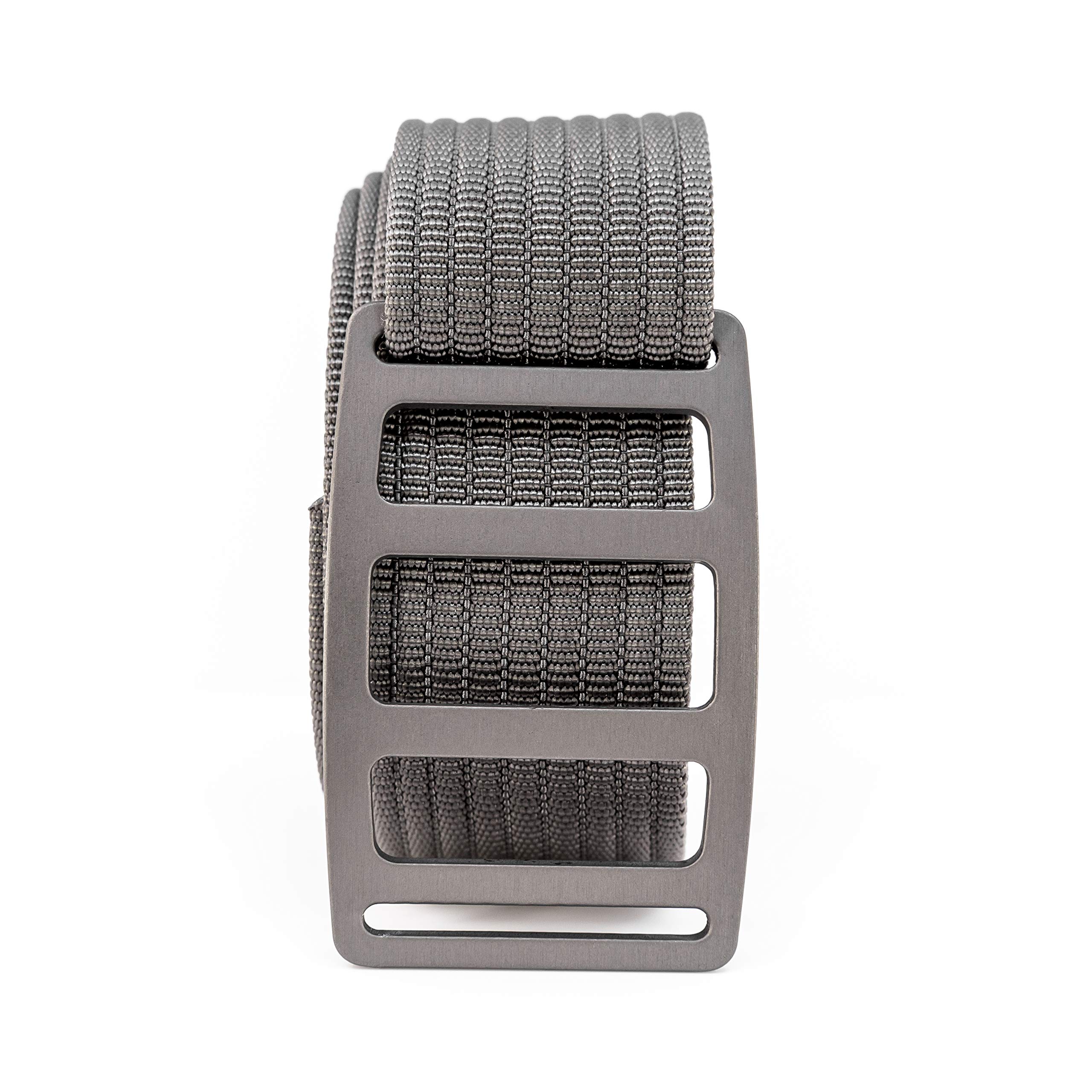 GRIP6 Ultralight Vert Belt: Durable No-Hole Nylon Tactical Belt for Men & Women with T6061 Aluminum Buckle – Perfect for Work, Golf, Casual, Outdoor, Hiking & Travel