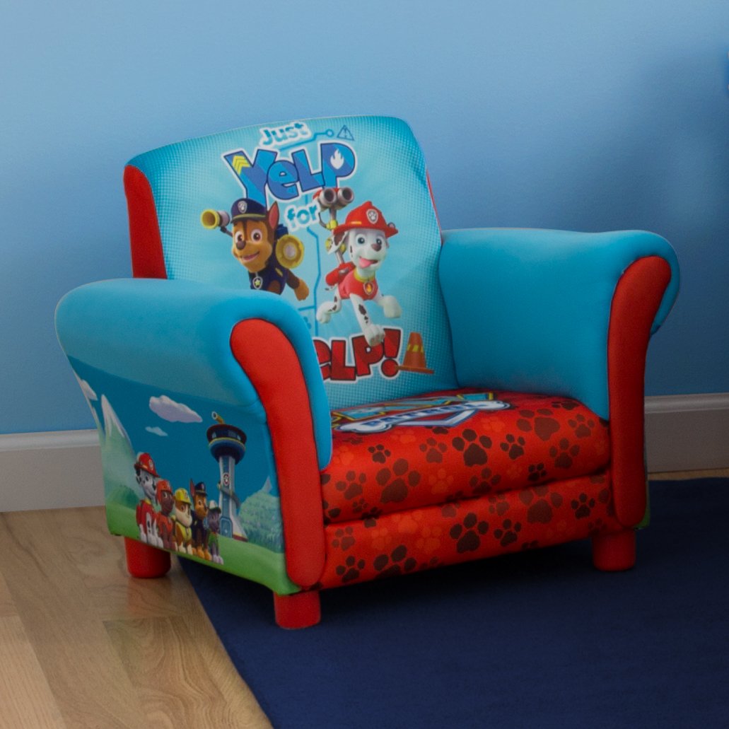 PAW Patrol Kids Upholstered Chair - Soft & Comfortable Toddler Chair for Bedroom, Playroom, and Nursery - Perfect for Reading, Watching TV, and Relaxing