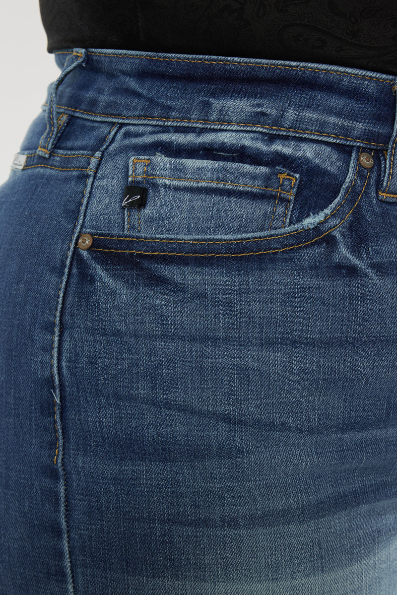 Devon High Rise Shorts for Women - Plus Size Denim Shorts with Stretch, Comfortable & Stylish - Perfect for Summer, Casual Outfits, and Beach Vacations
