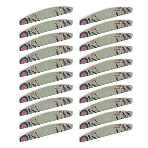 Professional 240 Grit Nail Files & Buffers for Manicure, Pedicure & Nail Art - Essential Nail Care Tools for Salon & Home Use