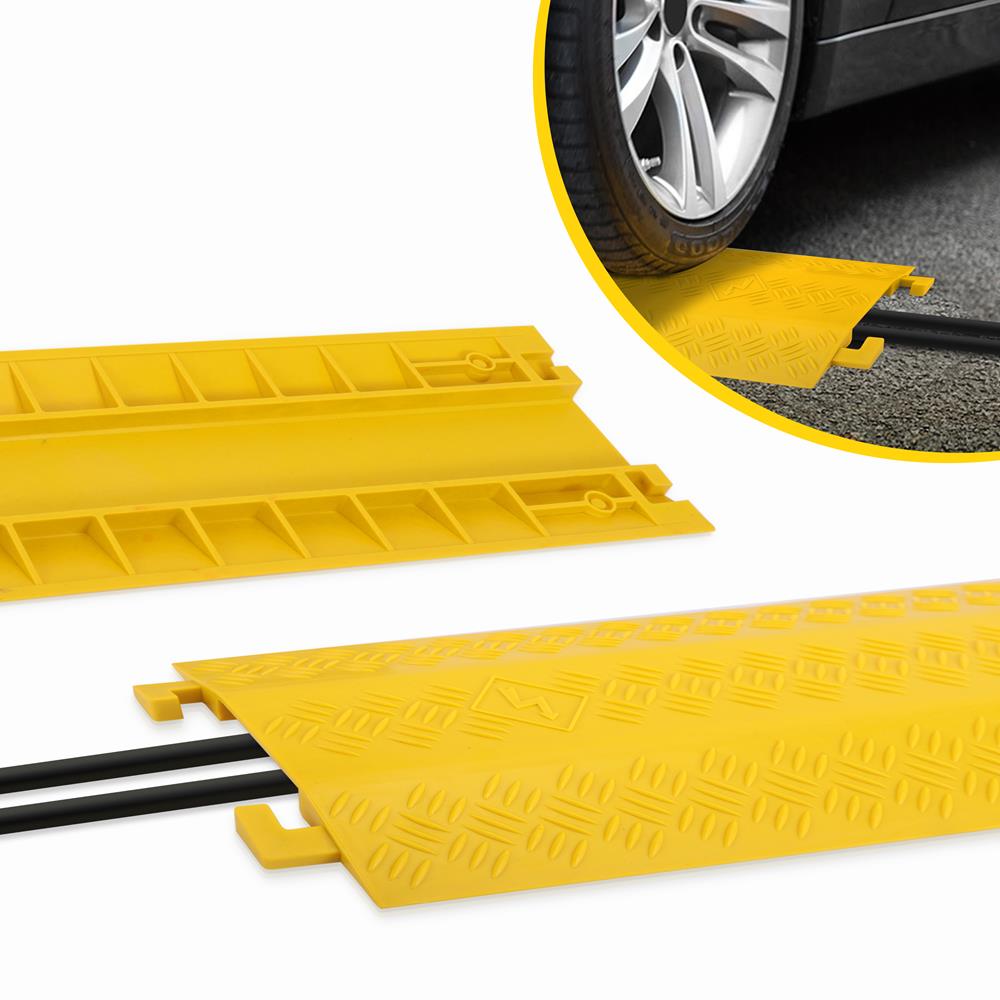 Cable Cover Ramp Track - Heavy Duty Cord Protector for Home & Office - Cable Management Solution for Floor Wires, Extension Cords & Cables - Safe & Durable Wire Concealer for Indoor Use