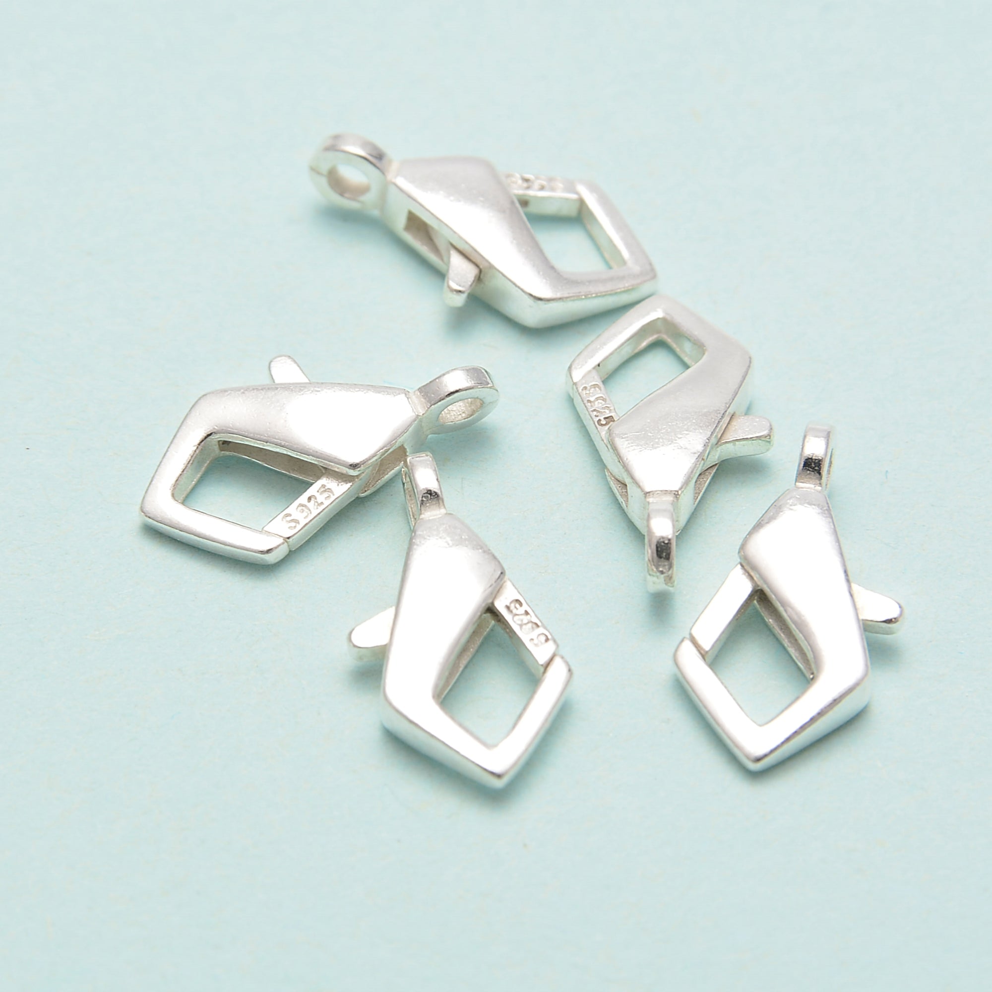 925 Sterling Silver Right Angle Clasp 7x15mm - 3Pcs per Bag for Jewelry Making, Bracelet & Necklace Clasps - DIY Craft Supplies for Beading, Wire Wrapping & Handmade Accessories