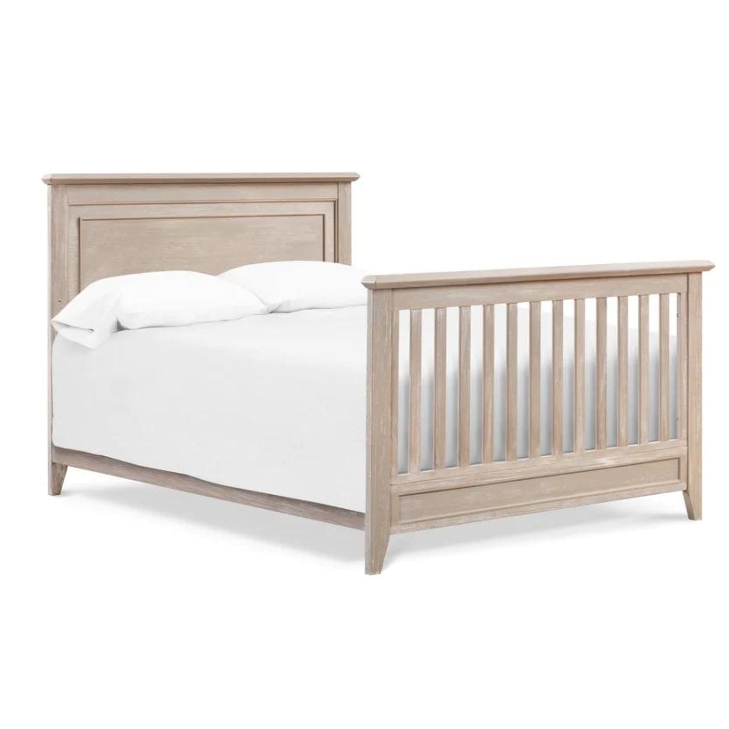 Beckett Rustic 4-in-1 Convertible Flat Top Crib - White Wood Baby Crib for Nursery, Toddler Bed & Daybed | Perfect for Modern Farmhouse & Transitional Nursery Decor