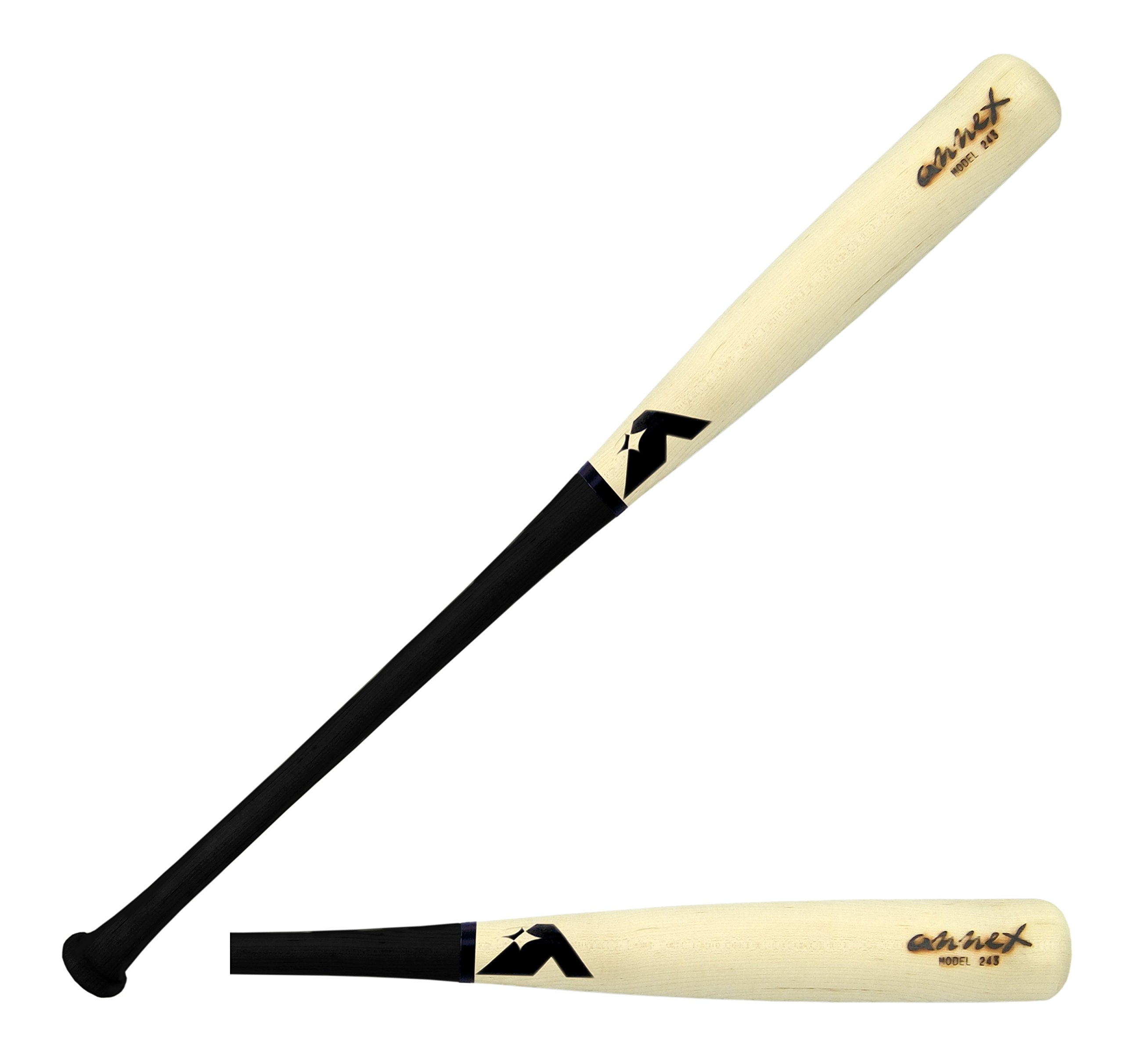 Annex Model 243 Professional Maple Wood Baseball Bat for Youth & Adults - Perfect for Training, Games & Home Practice