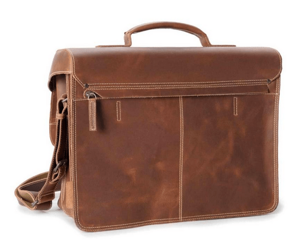 Aunts & Uncles Hunter Big Finn XL Business Bag - Premium Leather Laptop Briefcase for Men & Women - Perfect for Office, Travel & Professional Meetings