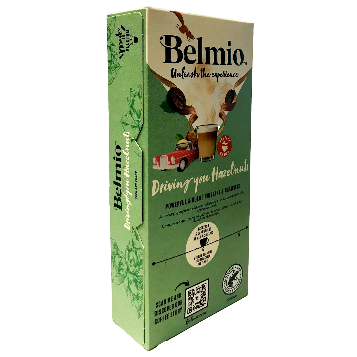 Belmio Hazelnut Coffee Pods for Nespresso® Machines - 10 Pack | Rich & Aromatic Espresso Capsules for Home or Office Brewing