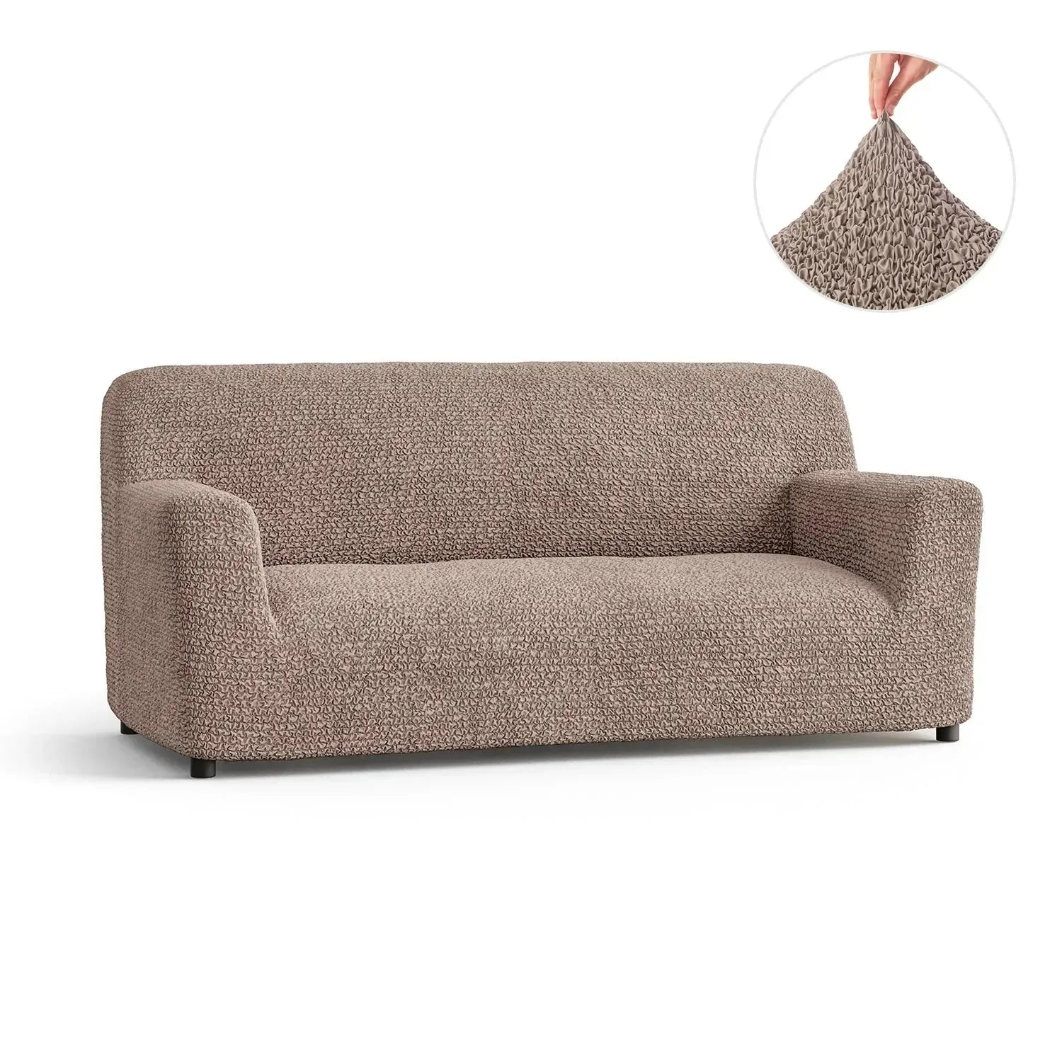 3 Seater Sofa Slipcover - Microfiber Fabric Stretch Couch Cover for Living Room, Home Decor & Furniture Protection