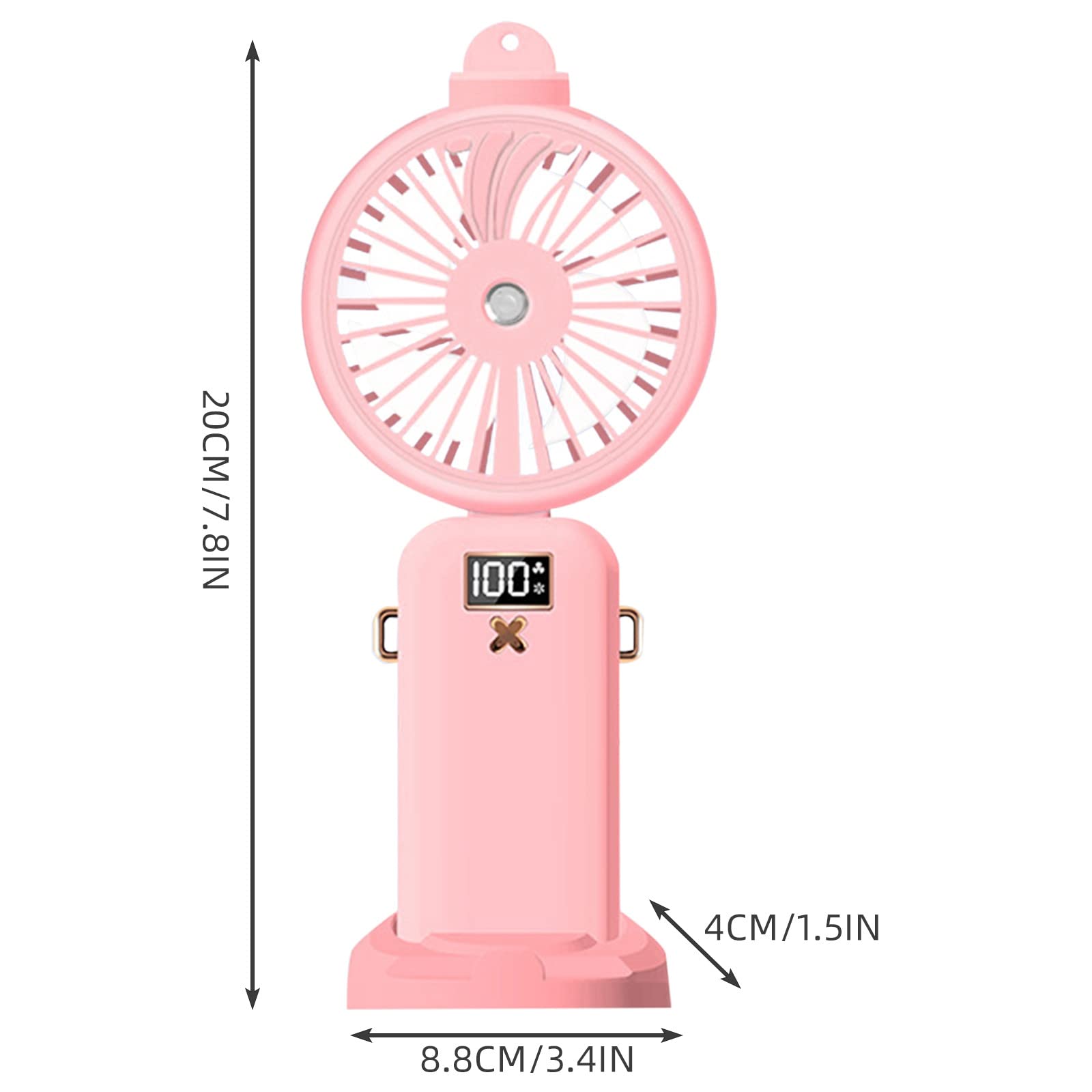 USB Rechargeable Neck Fan - Portable Personal Cooling Fan with 360° Airflow, Battery Operated for Indoor/Outdoor Use - Perfect for Office, Gym, Travel & Summer Activities (10.6x4.7x21.7cm)