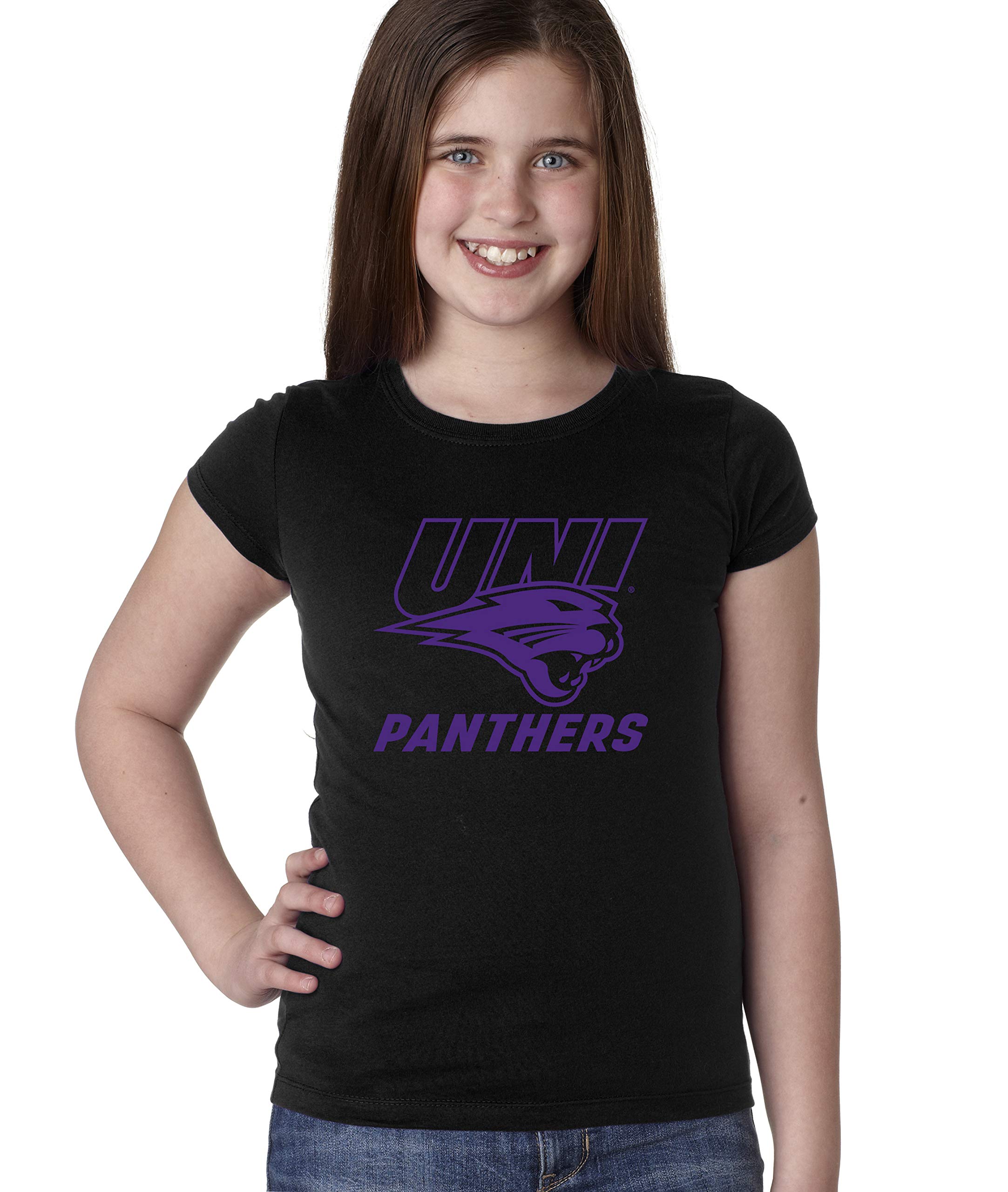 Northern Iowa Panthers Youth Girls Tee Shirts - CornBorn Custom Design Cotton T-Shirts for School Spirit & Game Day Outfits