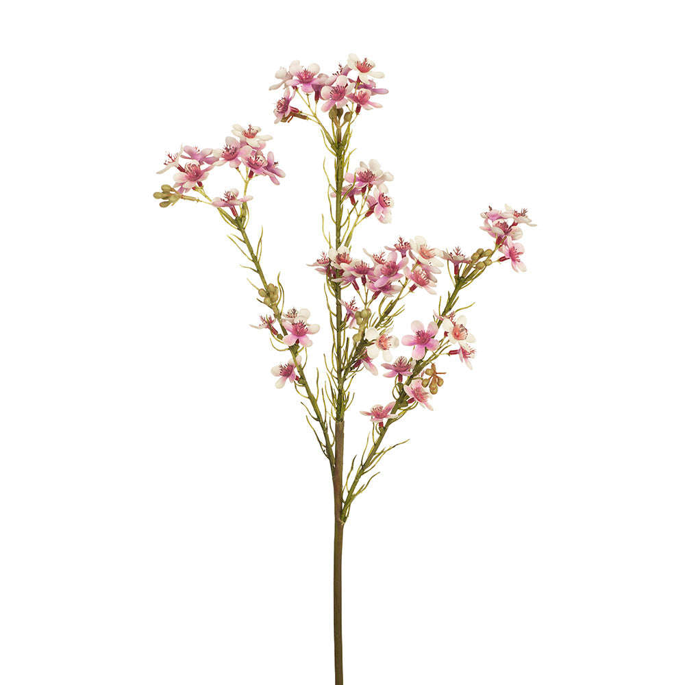 Pink Wax Flower Bouquet - Fresh Artificial Floral Arrangement for Home Decor, Weddings & Events