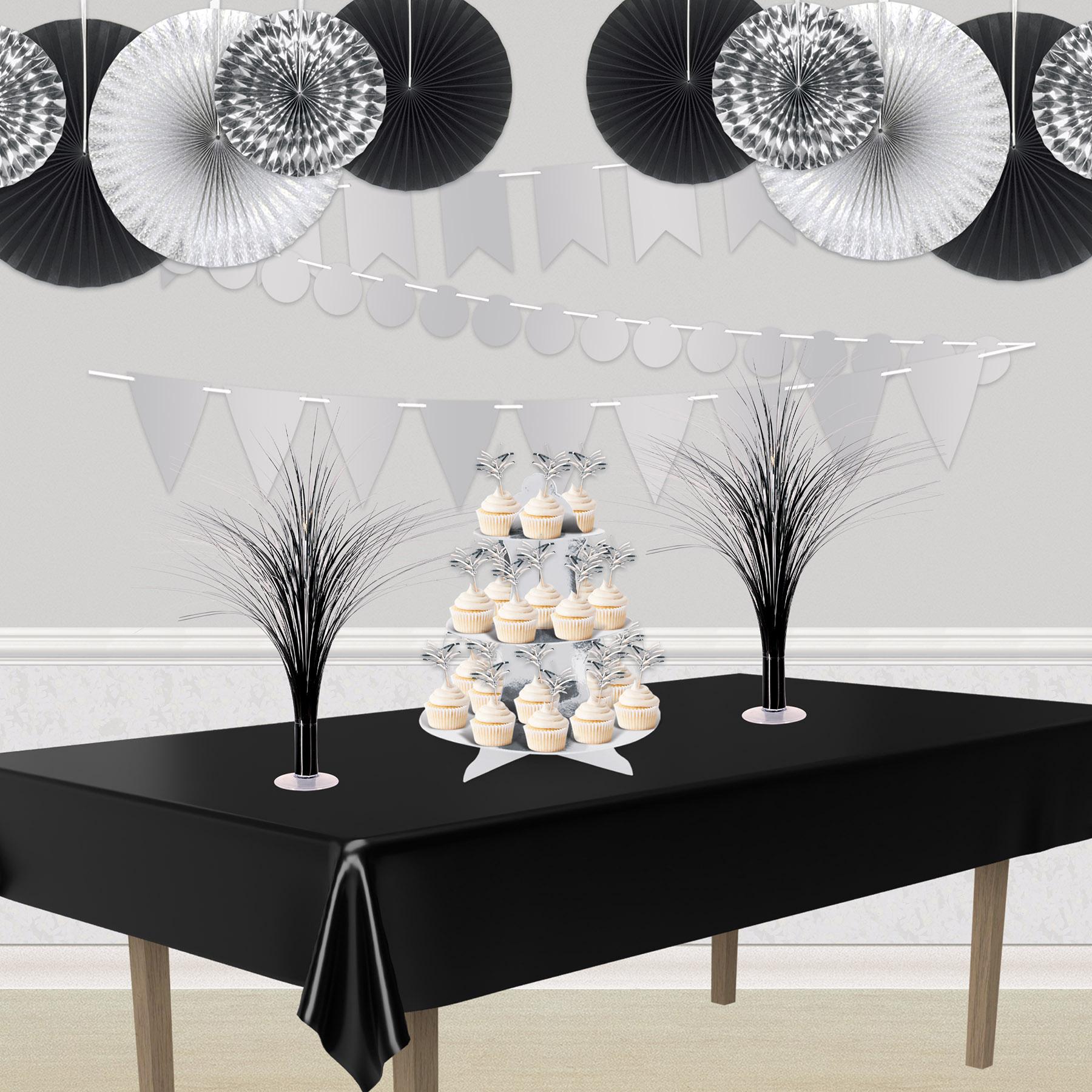 12 Pack Beistle Foil Mini Party Streamer Kit - Silver | Bulk Party Decorations for Birthdays, Weddings & Celebrations | Perfect for Indoor & Outdoor Events