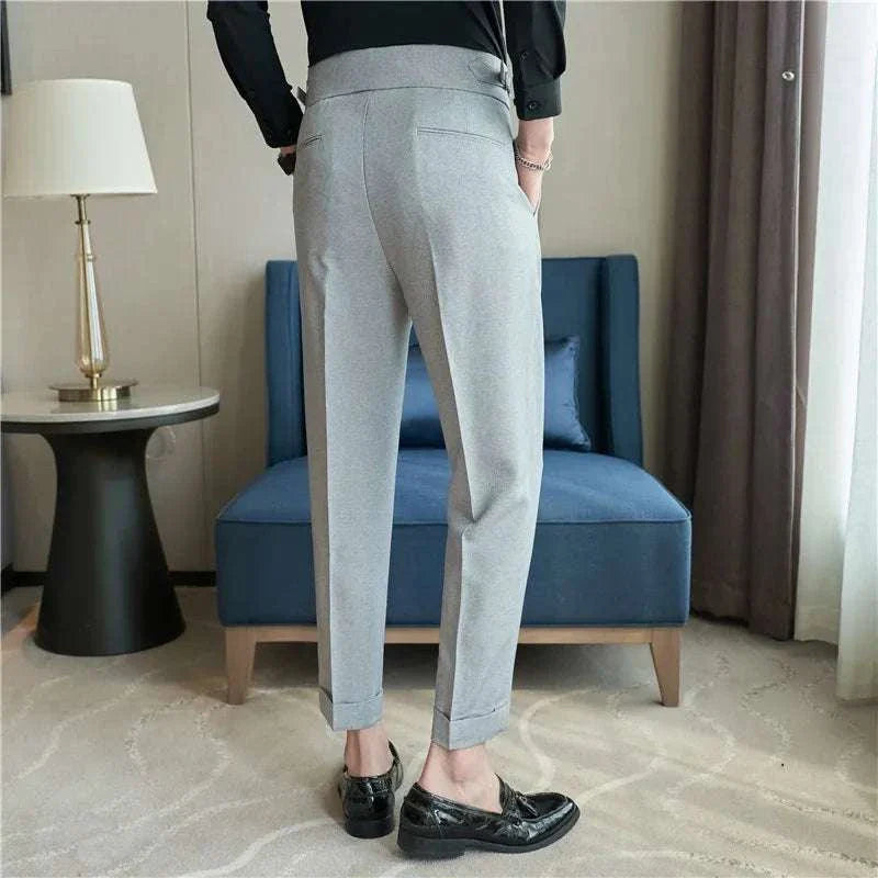 Slim Fit Suit Pants for Men - Elegant Formal Trousers for Business, Office & Special Occasions