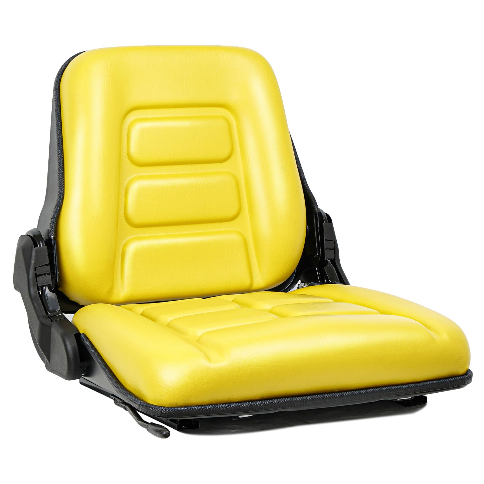 Universal Fold Down Tractor Seat with Adjustable Backrest - Built-In Operator Presence Switch & Slide Mechanism - Compatible with Lawn Mowers, Forklifts, Boats, Excavators, Skid Loaders, Backhoes, Dozers & Telehandlers - Ideal for Farming, Construction & Marine Applications