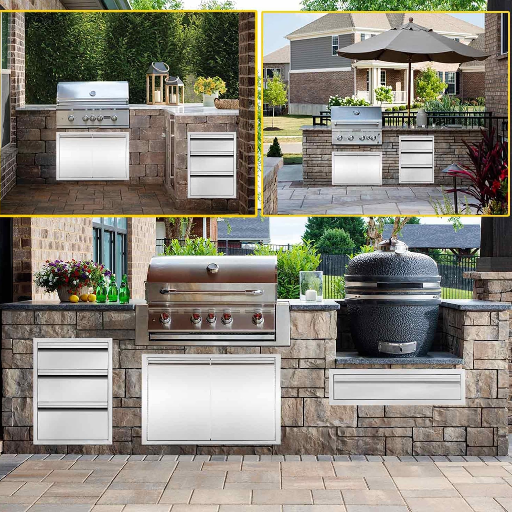 Stainless Steel Outdoor Kitchen Drawers - 30