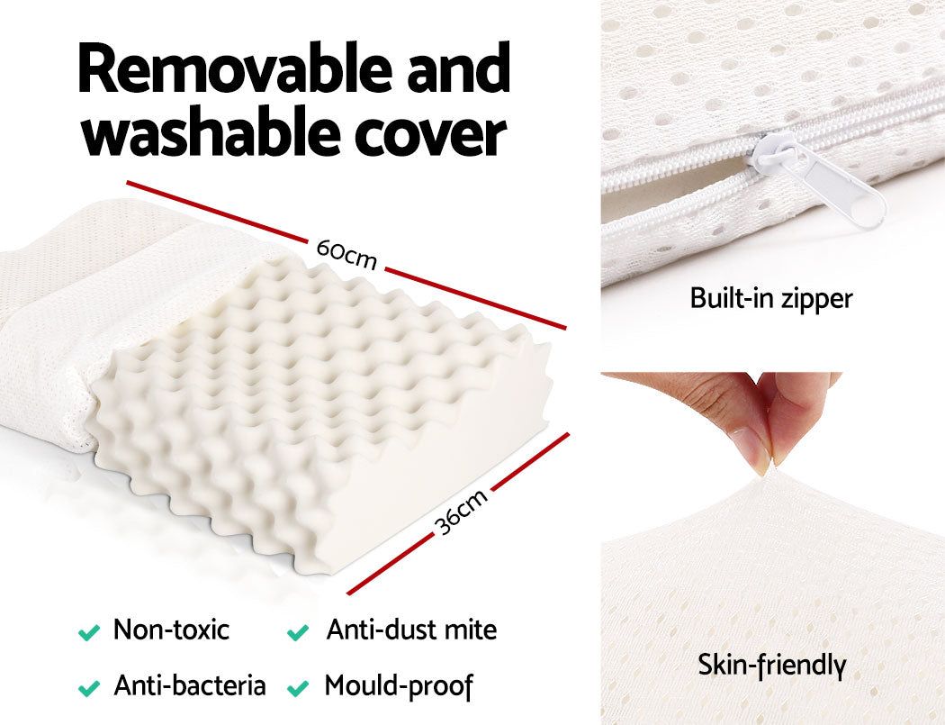 Premium Natural Latex Pillow Twin Pack - Hypoallergenic & Supportive for Side, Back & Stomach Sleepers - Ideal for Home, Hotel & Travel Use