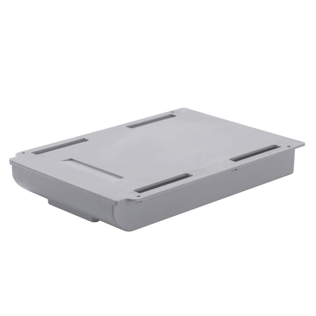 Under Desk Pull-Out Drawer Organizer - Hidden Storage Tray for Pencils, Pens & Office Supplies - Space Saving Desk Accessory for Home, School & Office (Large, Gray) - Perfect for Clutter-Free Workspaces & Organized Desks