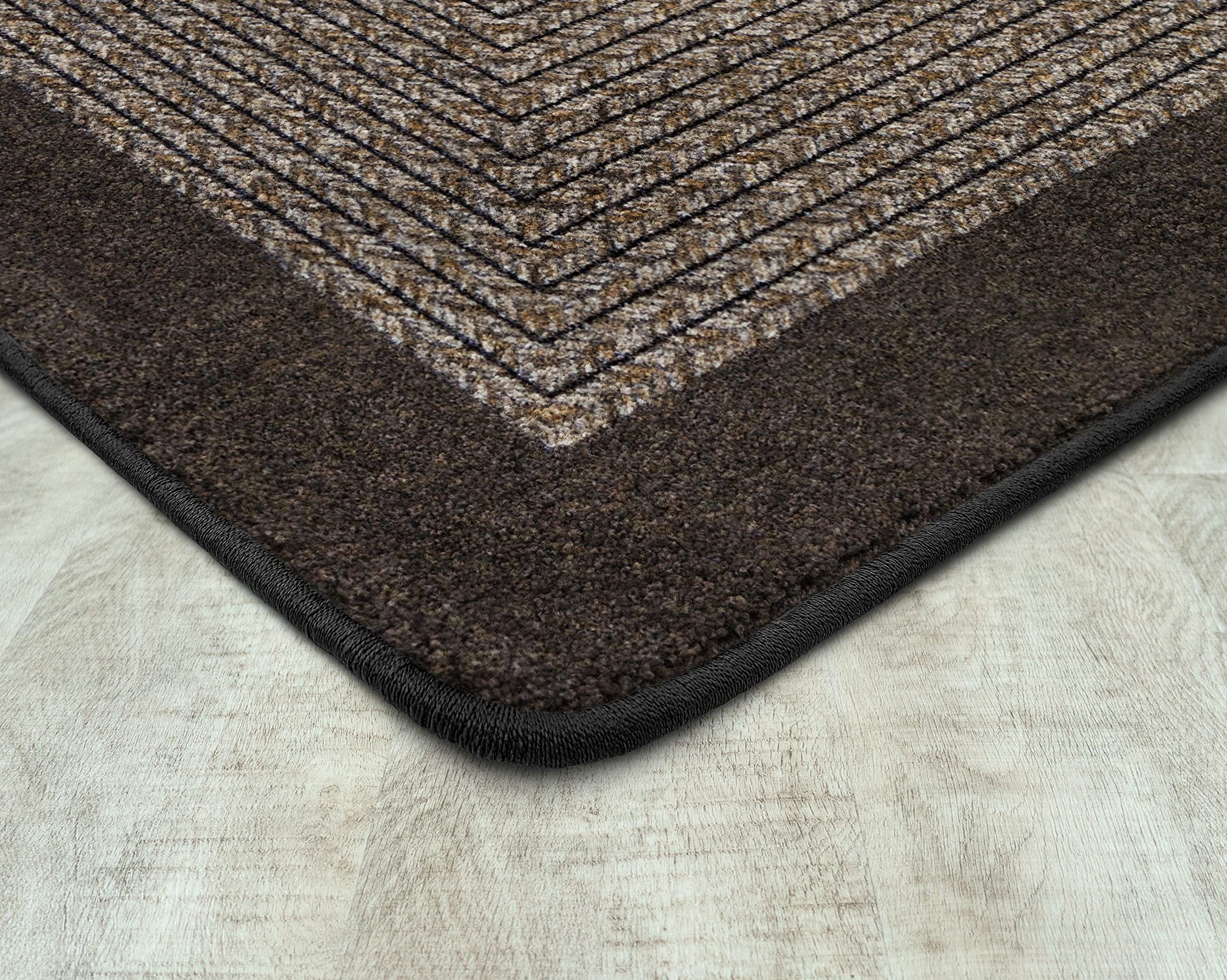 Joy Carpets Like Home Chocolate Brown Area Rug 5'4