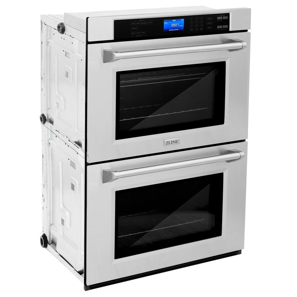 ZLINE 48-Inch Stainless Steel Gas Rangetop with 30-Inch Double Wall Oven Kitchen Package (2KP RTAWD48) - Perfect for Modern Home Chefs & Professional Style Cooking
