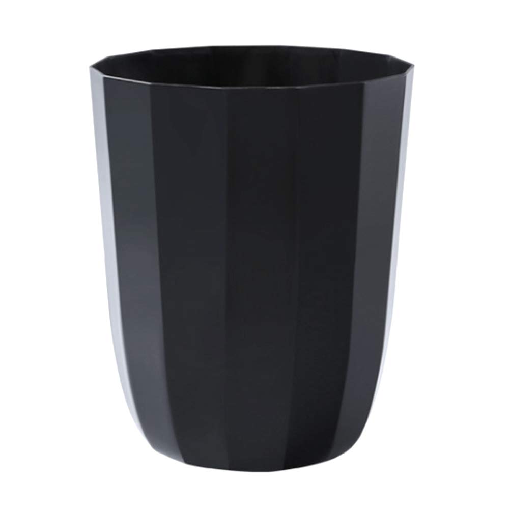 YARNOW 13 Gallon Trash Can - 1pc Household Kitchen Bathroom Bedroom Garbage Bin with Lid, Plastic Waste Basket for Home Office Dorm (Black) - Ideal for Recycling, Food Waste Disposal & Daily Cleaning