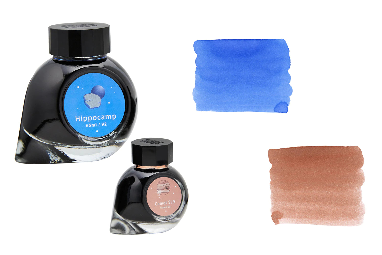 Colorverse Hippocamp & Comet SL9 Fountain Pen Ink Set - 65ml + 15ml Bottled Ink for Calligraphy, Journaling & Artistic Writing