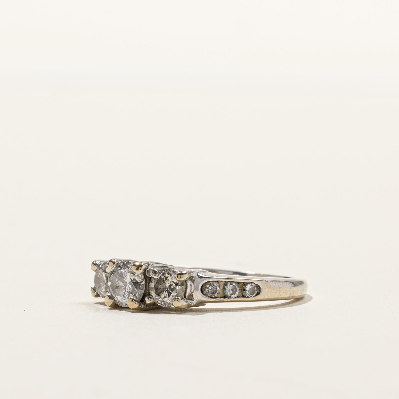 0.84ctw Three Stone Diamond Engagement Ring - Size 6.25 - Ideal for Proposals, Anniversaries & Special Occasions