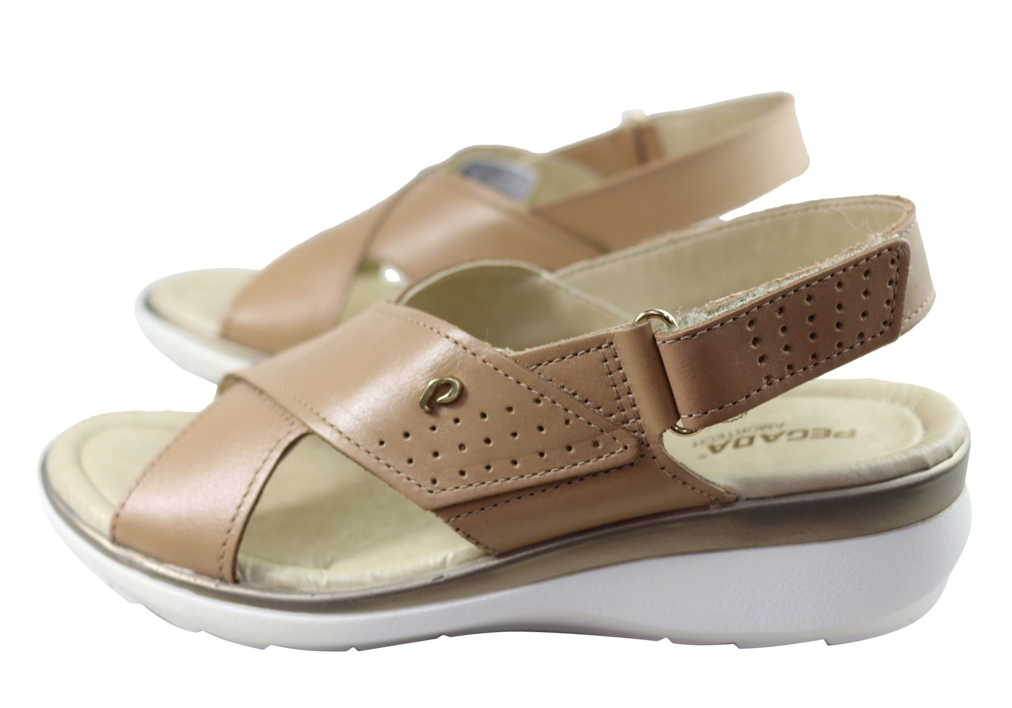 Pegada Paros Women's Comfortable Leather Sandals - Handmade in Brazil - Perfect for Beach, Vacation & Summer Outfits
