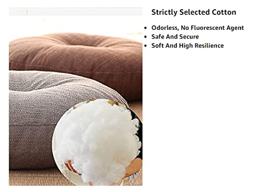 CHEOALFA Round Washable Floor Pillow with Insert - 24 Inch Boho Red Cushion for Tatami, Balcony, Office Chair, Pet Bed & Reading Nook - Perfect for Indoor/Outdoor Use, Meditation & Cozy Relaxation