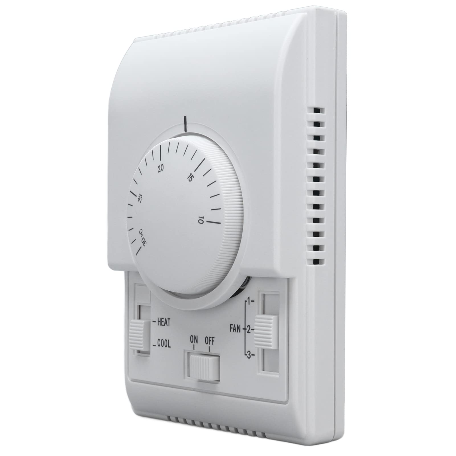 Non-Programmable Mechanical Thermostat for Central Heating & AC - Wall Mounted Heat/Cool Temperature Control for Home & Office