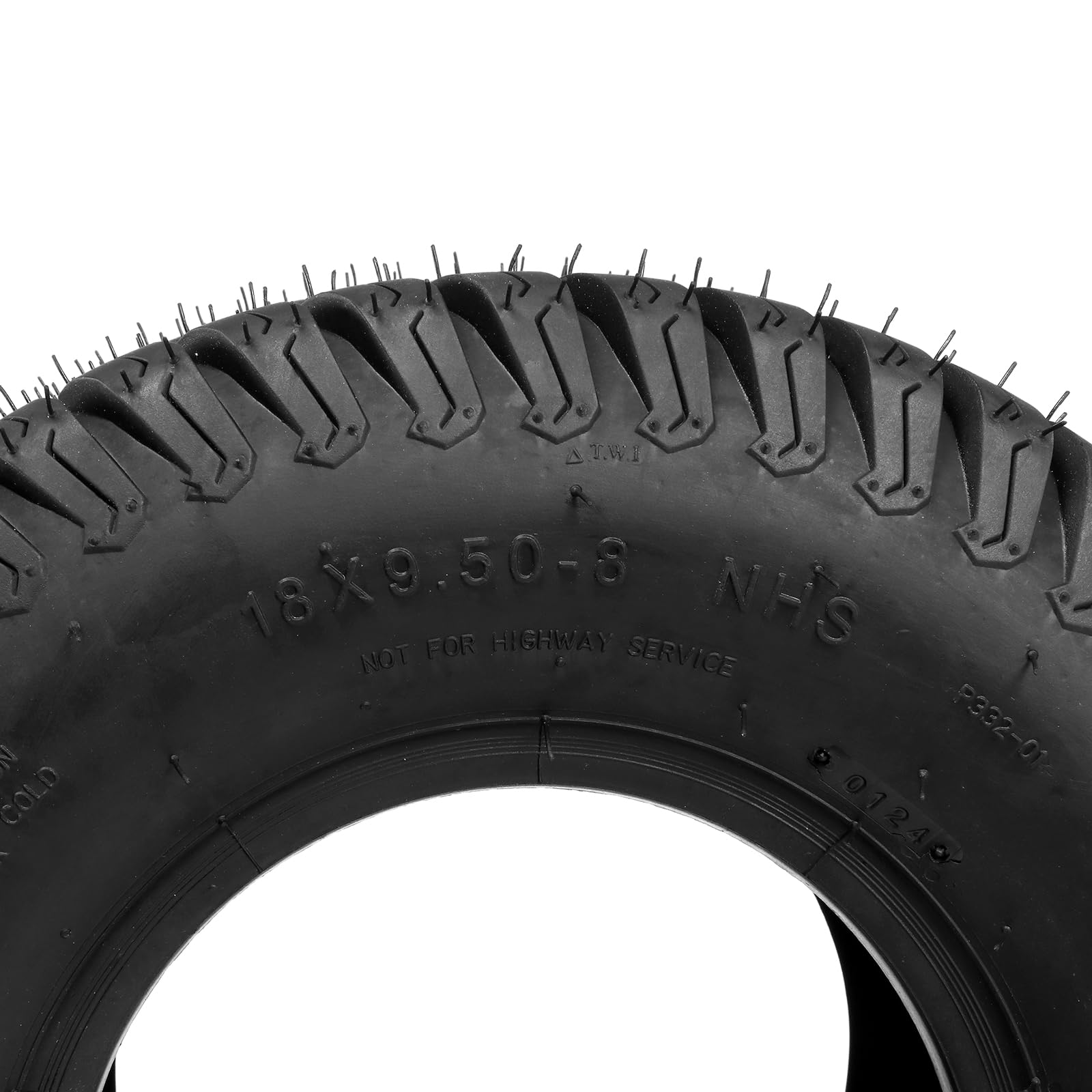 Motorhot Set of 2 18x9.5-8 Turf Lawn Mower Tires - 4PR Golf Cart & Tractor Turf Tires for Smooth Lawn Care & Landscaping