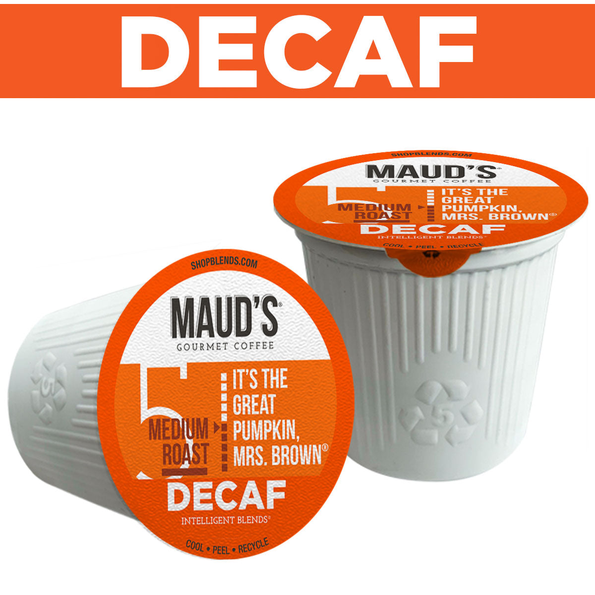 Premium Decaf Pumpkin Spice Coffee Pods by Maud's - Rich Flavor, Low Acid, K-Cup Compatible - Perfect for Cozy Fall Mornings & Holiday Gatherings