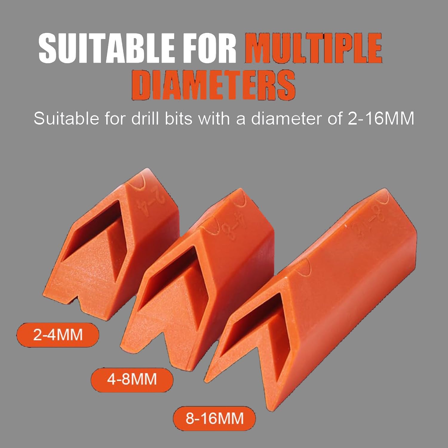 **Multipurpose Drill Bit Sharpener with 2 Grinding Wheels - High-Speed Steel, Masonry, Carbide, Cobalt & Tin-Coated Bits Sharpener - Also Works for Kitchen Knives & Scissors (2-Piece Set) - Perfect for DIY, Woodworking & Home Repairs**