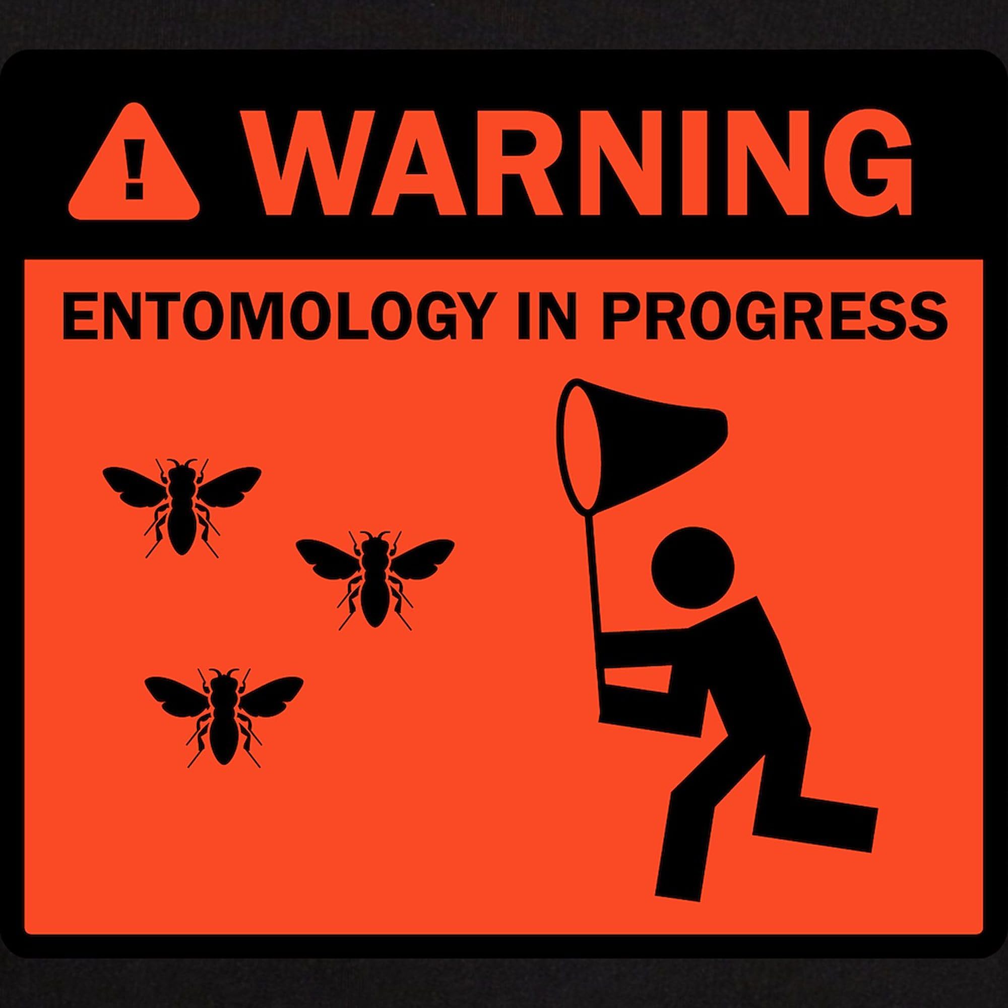 Men's 100% Cotton Dark Entomology in Progress Graphic T-Shirt | Classic Fit Casual Tee for Science Lovers & Entomologists | Perfect for Lab Work, Bug Hunting & Nerdy Outfits