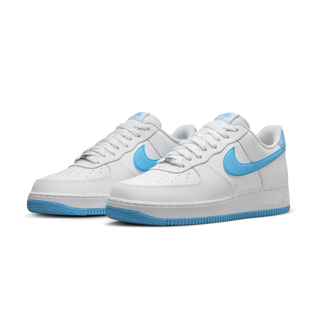 Nike Air Force 1 '07 White University Blue Sneakers - Men's/Women's Basketball Shoes for Casual Wear & Street Style