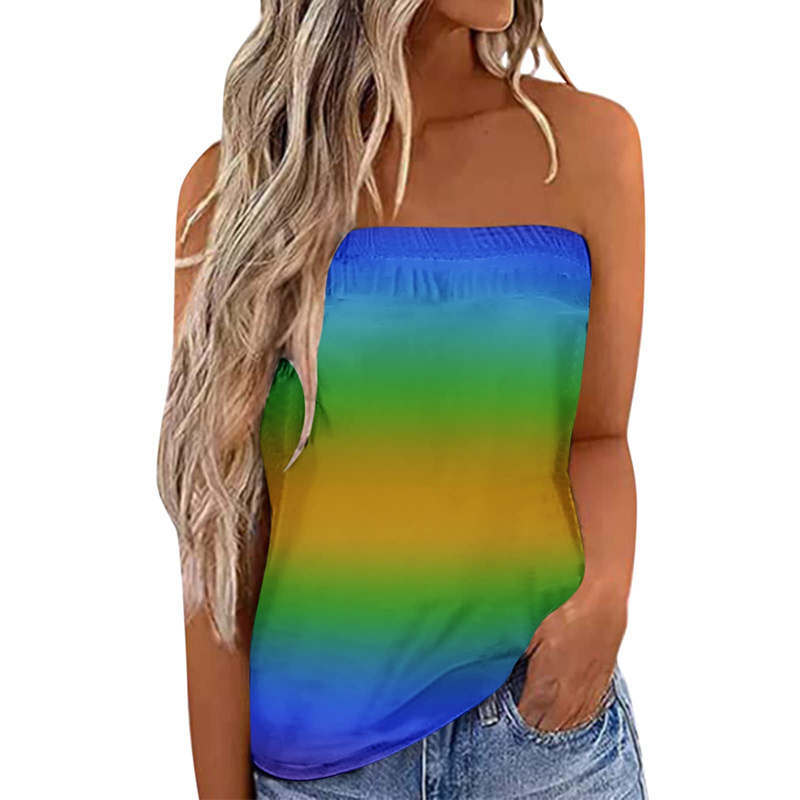 Women's V-Neck Knit Tank Tops - Casual Color Block Loose Sleeveless Blouse Shirts for Summer Outfits, Beach Wear & Layering