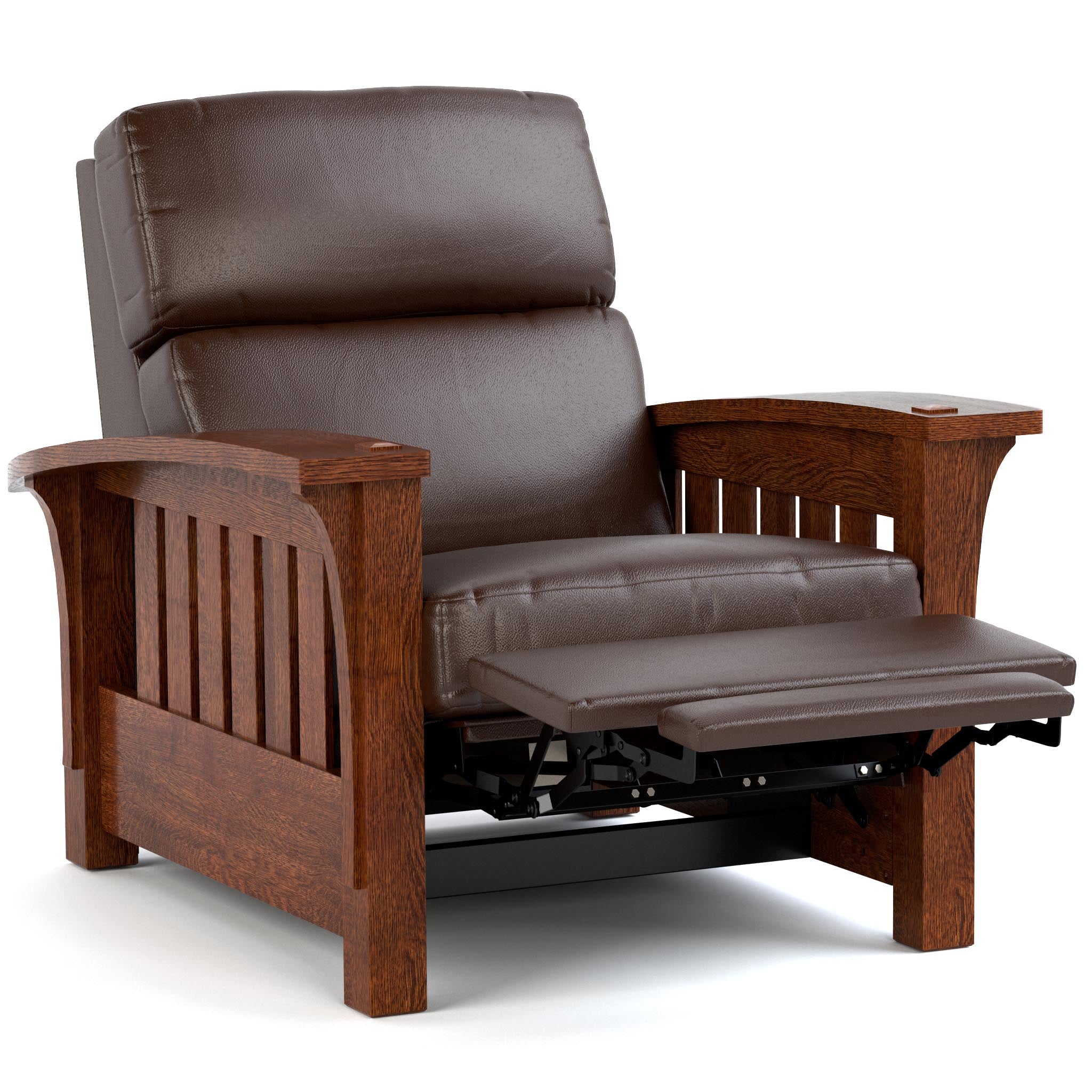 Bow Arm Morris Power Wall Recliner - Electric Lift Chair for Elderly, Heavy Duty Leather Reclining Sofa with Massage & Heat - Perfect for Living Room, Home Theater & Relaxation
