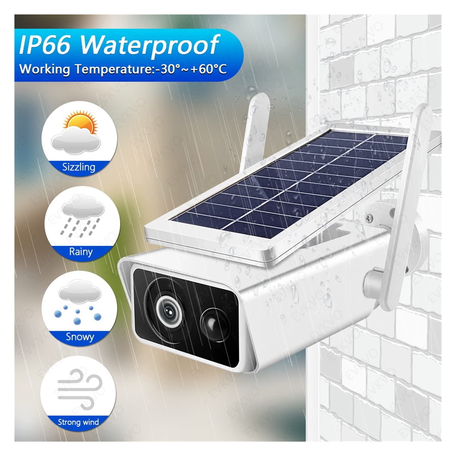 SilteD 5MP Solar Security Camera Outdoor - WiFi Wireless Solar Powered Camera with Built-in Battery, PIR Motion Detection, 30M Night Vision & 128GB Card - Perfect for Home, Garage, Yard & Business Surveillance