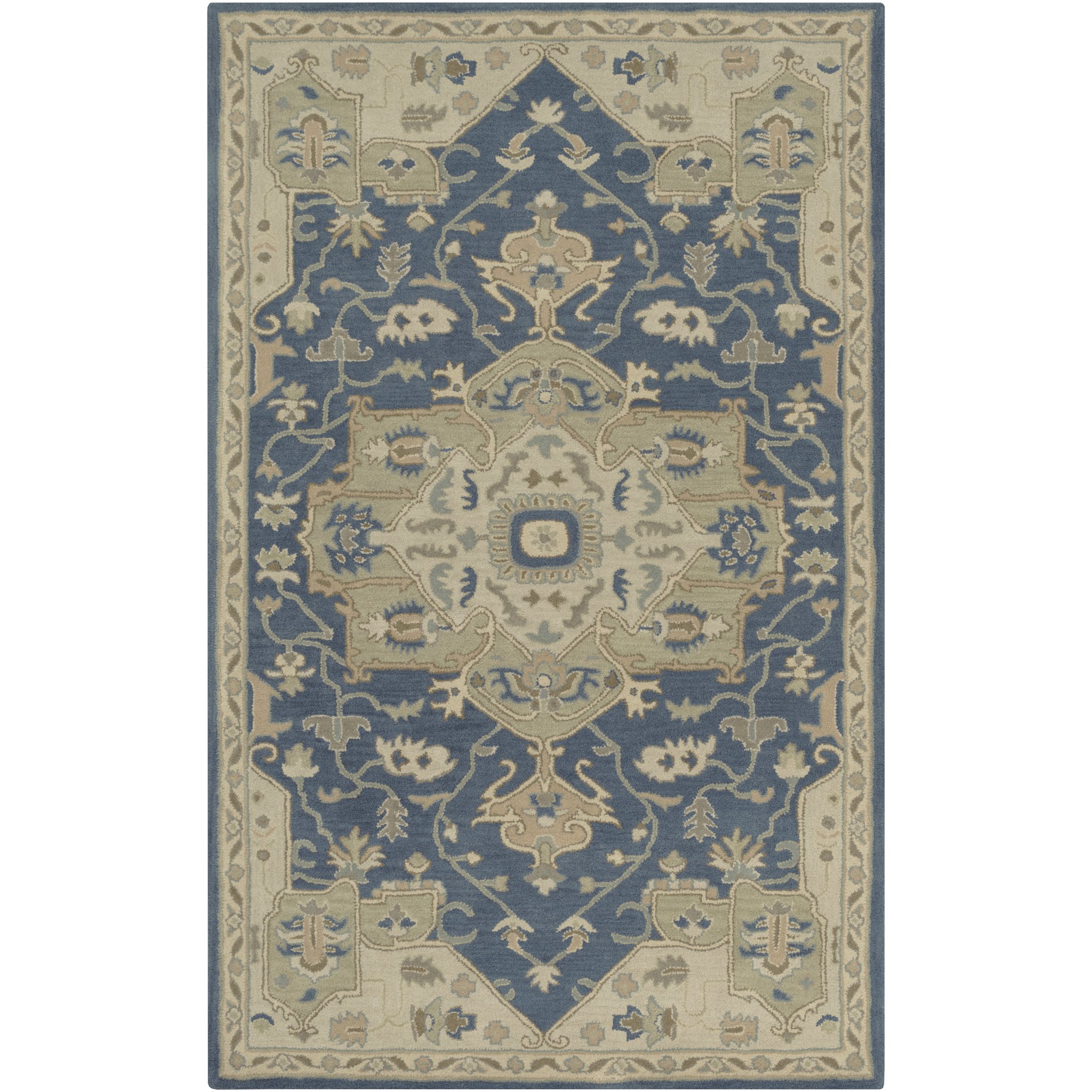 Premium Surya Hand Tufted 100% Wool Classic Square Accent Rug - 4x4 Feet Soft & Durable - Perfect for Living Room, Bedroom, or Office Decor