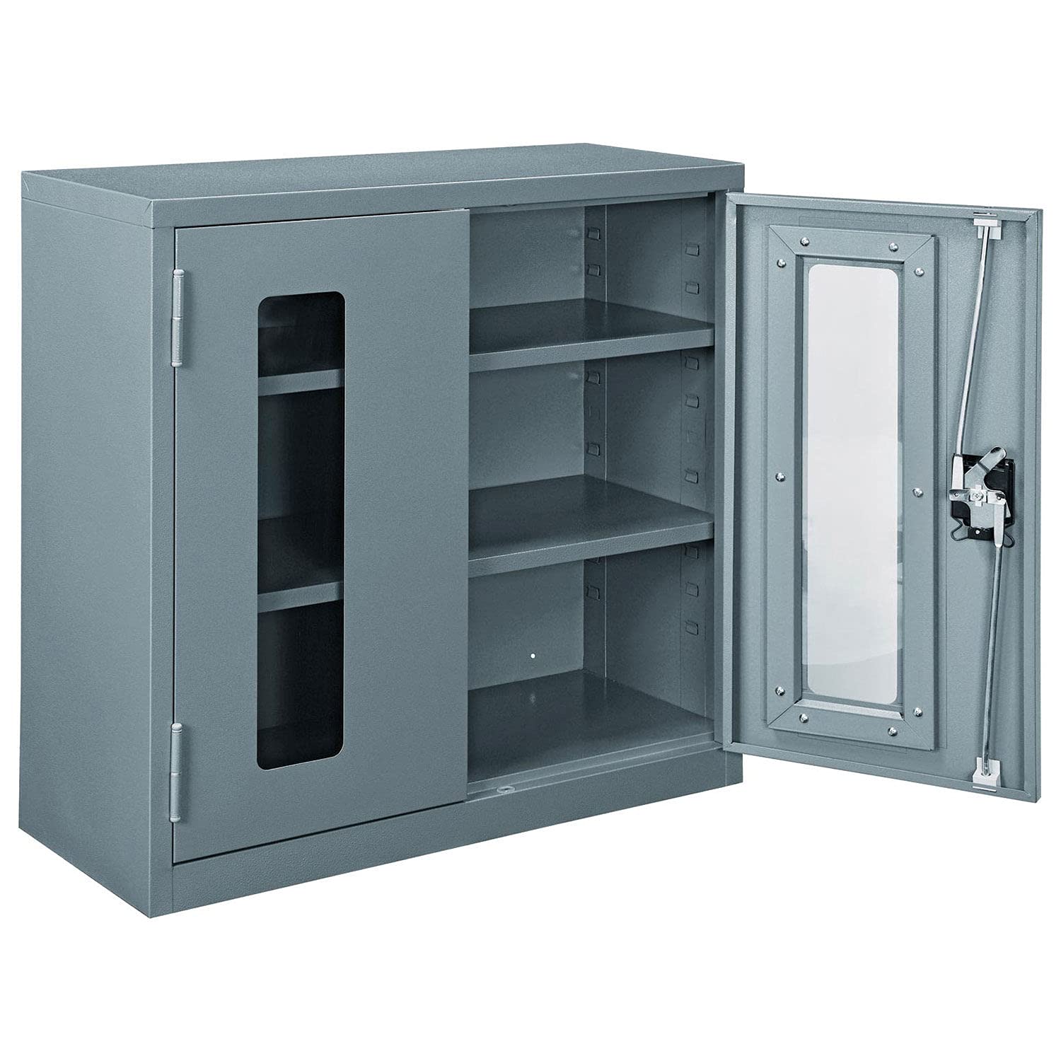 Global Industrial Clear View Wall Storage Cabinet - 30x12x30 Inches, Gray - Perfect for Garage, Workshop & Office Organization