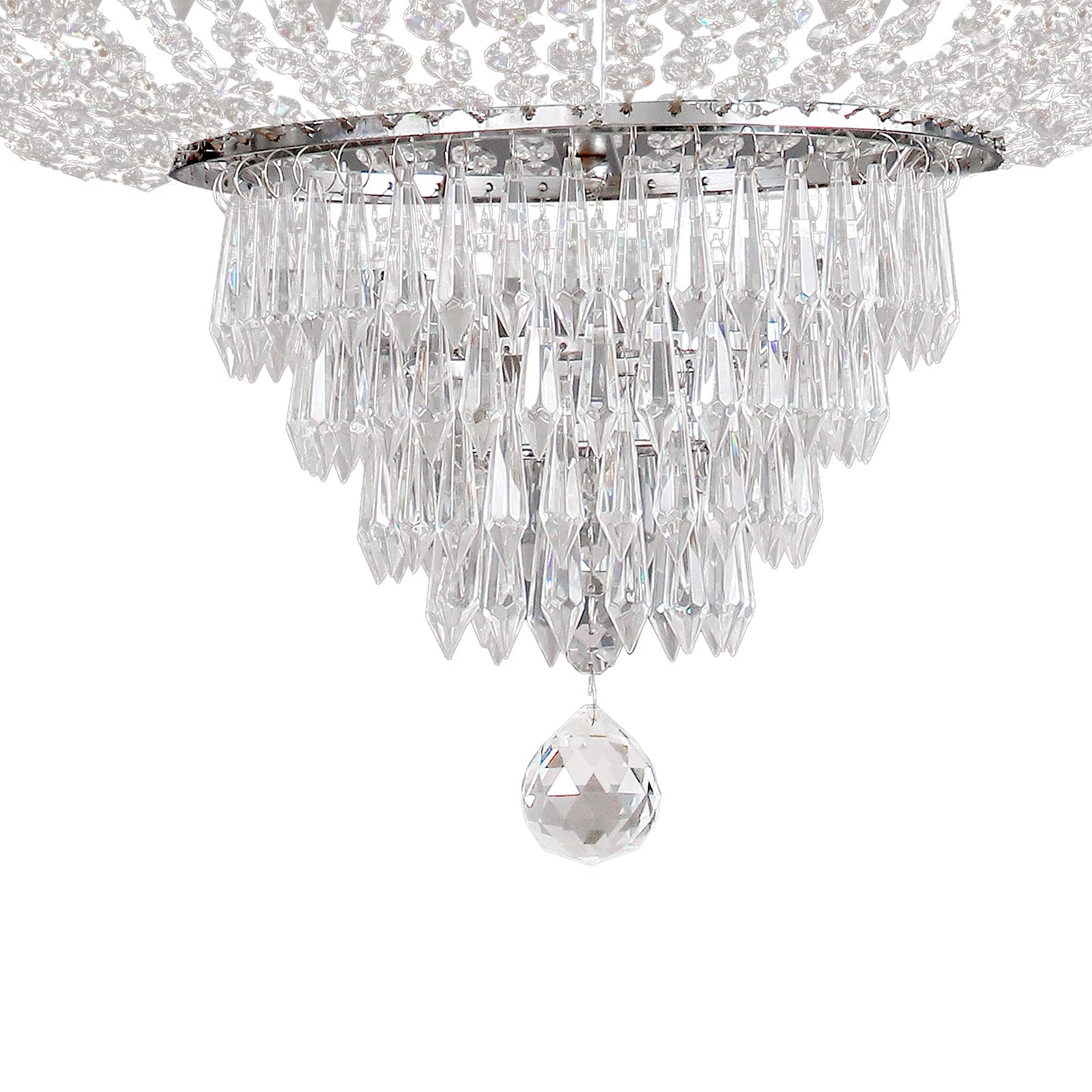 Elegant Crystal Chandelier Lighting Fixture - Modern Dining Room, Foyer, Entryway & Living Room Ceiling Light - Perfect for Wedding Decor, Luxury Home & Hotel Lighting