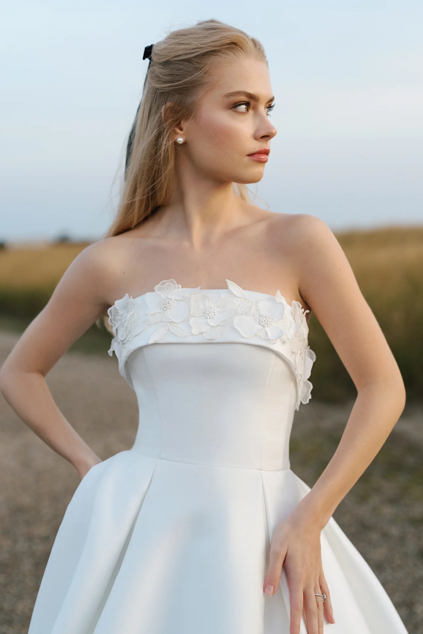 Anne Barge Burke Wedding Dress - Size 10 | Elegant A-Line Bridal Gown for Church Ceremony & Formal Events